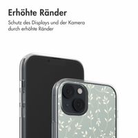 imoshion  Design Hülle für das iPhone 14 - Smoke Green Flowers