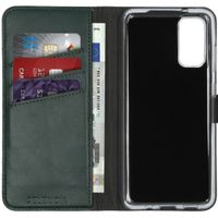 Selencia Echtleder Klapphülle Samsung Galaxy S20 - Grün