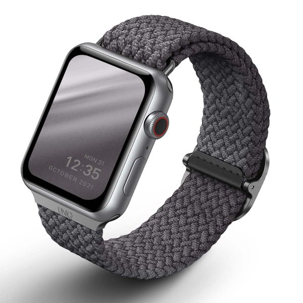 Uniq Aspen Geflochtenes Armband für das  Apple Watch Series 1 t/m 11 / SE / Ultra (44/45/46/49 mm) - Granite Grey