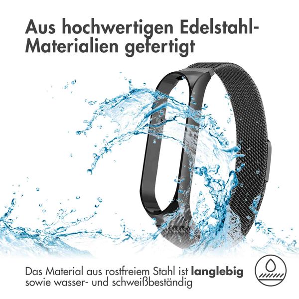 imoshion Mailändische Magnetarmband für das Xiaomi Mi Band 5 / 6 - Schwarz