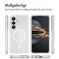 imoshion Sparkle Back Cover mit MagSafe für das Samsung Galaxy S24 - Glitzer Transparent