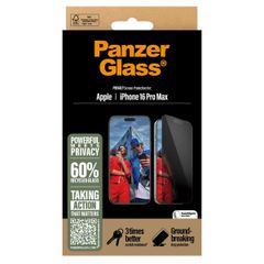 PanzerGlass Ultra Wide Fit Antibakterieller Screen Protector mit Sichtschutz inkl. Applikator für das iPhone 16 Pro Max