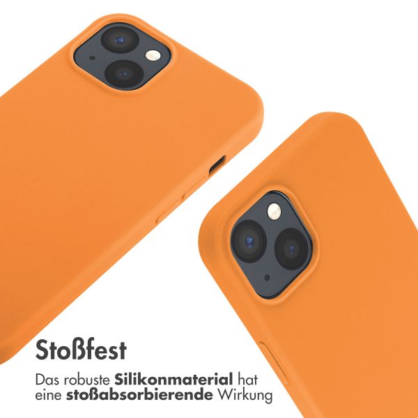 imoshion Silikonhülle mit Band für das iPhone 13 - Orange