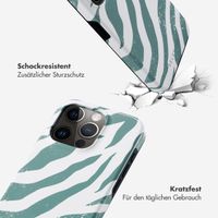 Selencia Vivid Back Cover Apple iPhone 15 Pro - Colorful Zebra Pine Blue