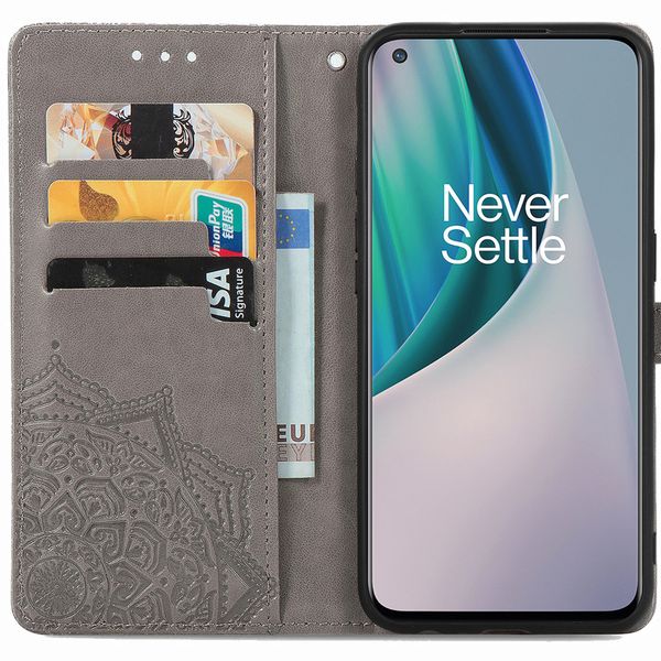 imoshion Mandala Klapphülle OnePlus Nord N10 5G - Grau