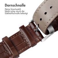 imoshion Leder-Krokodilarmband für die Apple Watch Series 1 bis 10 / SE / Ultra (2) (44/45/46/49 mm) - Braun