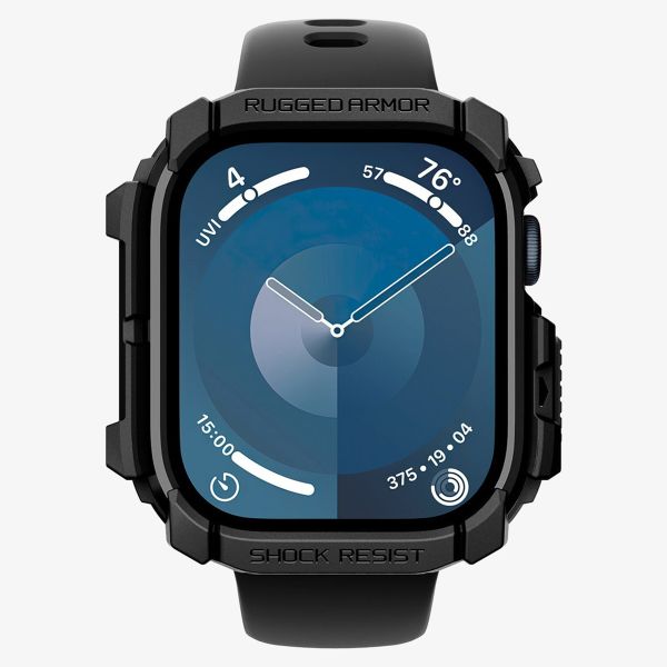 Spigen Rugged Armor™ Hülle für die Apple Watch Series 10 - 46 mm - Matt Schwarz