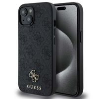 Guess 4G Metal Logo Back Cover MagSafe Apple iPhone 15 - Schwarz