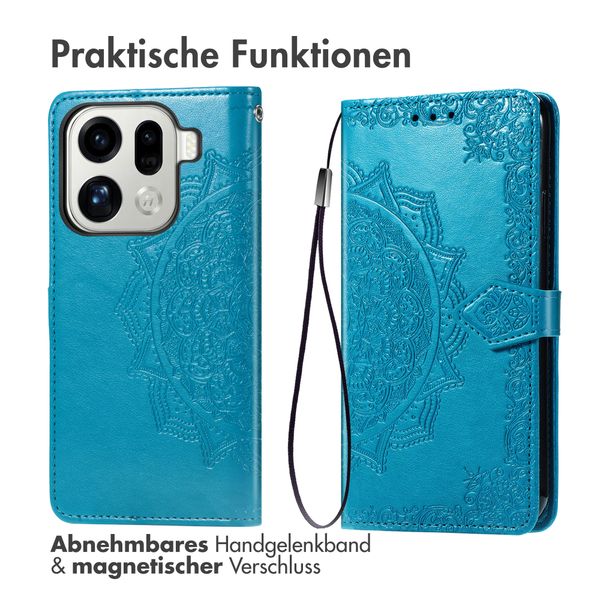 imoshion Mandala Klapphülle Oppo Find X9 Pro - Türkis
