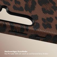 Selencia Sabi Backcover Leopardenmuster mit MagSafe Samsung Galaxy S24 - Mocha Brown