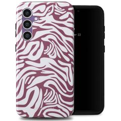 Selencia Vivid Tough Back Cover für das Samsung Galaxy S23 FE - Trippy Swirl Dark Rose