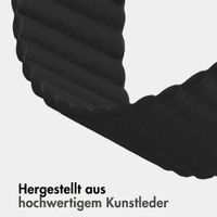 imoshion Magnetisches Kunstlederarmband für Apple Watch | 38/40/41/42 mm - Schwarz