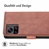 imoshion Luxuriöse Klapphülle für das Motorola Edge 30 Ultra - Braun