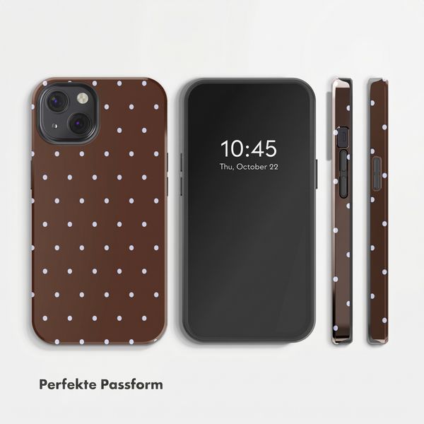 Selencia Vivid Rückabdeckung mit MagSafe Apple iPhone 13 - Happy Dots Chocolate