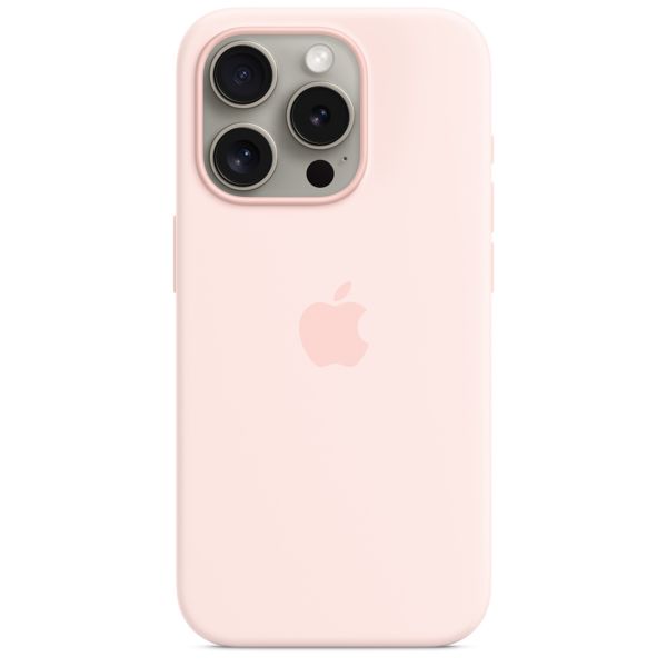 Apple Silikon-Case MagSafe für das iPhone 15 Pro - Light Pink