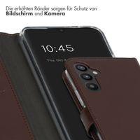 Selencia Echtleder Klapphülle Samsung Galaxy A34 (5G) - Braun