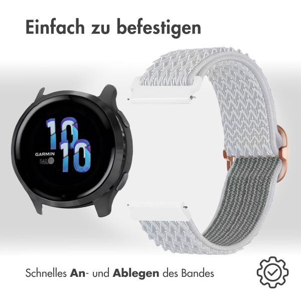 imoshion Elastisches Nylonarmband -   Universelle 22 mm Anschluss - Weiß