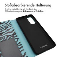 imoshion ﻿Design Klapphülle für das Samsung Galaxy S20 FE - Black Blue Stripes