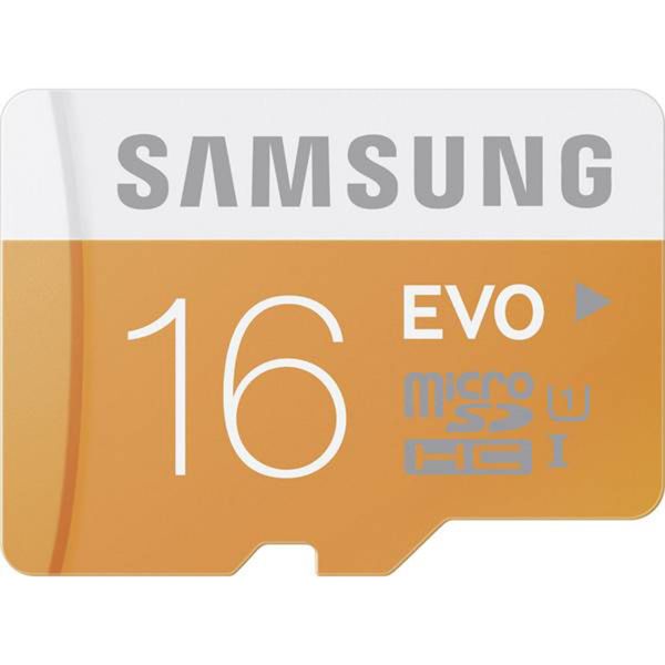 Samsung 16GB EVO Plus microSDHC Speicherkarte Klasse 10 + Adapter