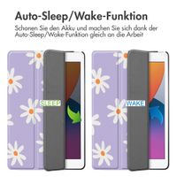 imoshion Design Trifold Klaphülle Apple iPad 9 (2021) 10.2 Zoll / iPad 8 (2020) 10.2 Zoll / iPad 7 (2019) 10.2 Zoll - Flowers Distance