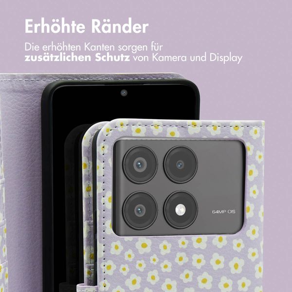 imoshion Design Klapphülle Xiaomi Poco X6 Pro - White Daisy