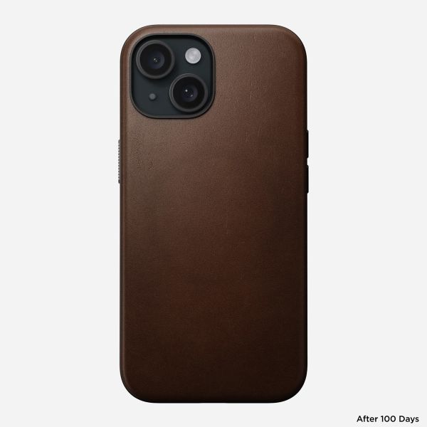 Nomad Modern Leather Case für das iPhone 15 - Braun