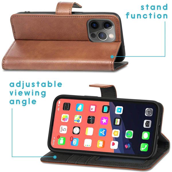 imoshion Luxuriöse Klapphülle Apple iPhone 13 Pro Max - Bruin
