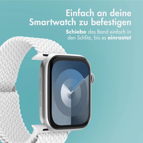 imoshion Gewebtes Nylonarmband für das Apple Watch Series 1 bis 9 / SE (38/40/41 mm) | Series 10 / 11 (42 mm) - Weiß