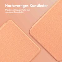 imoshion Canvas Sleepcover Klapphülle für das Kobo Clara Colour / Clara BW / Tolino Shine 5 / Shine Color - Peach