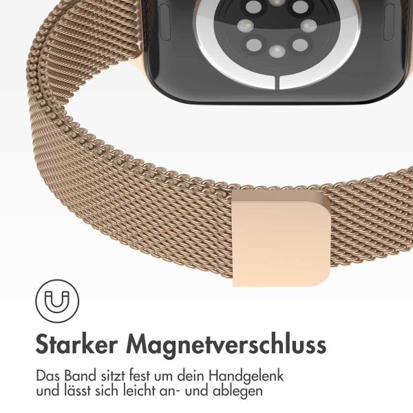 imoshion Mailandisches schlankes Armband für Apple Watch Series 1 bis 9 / SE (38/40/41 mm) | Series 10 (42 mm) - Gold