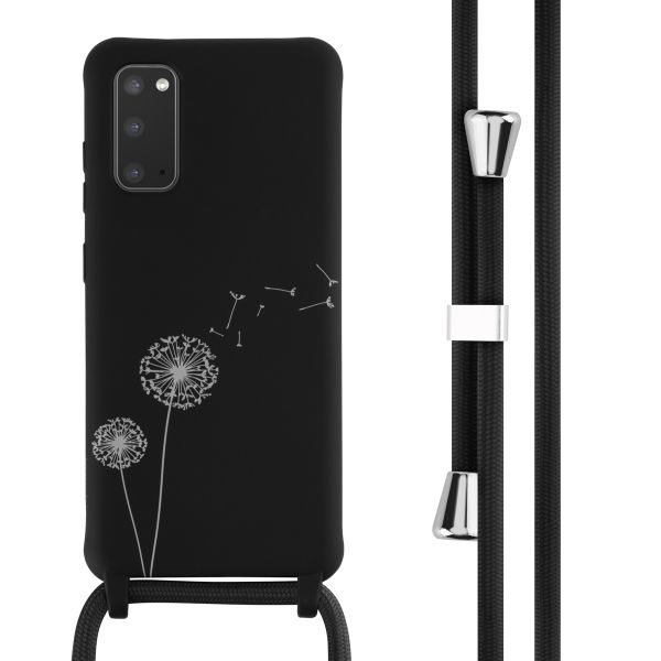 imoshion Silikonhülle design mit Band für das Samsung Galaxy S20 - Dandelion Black