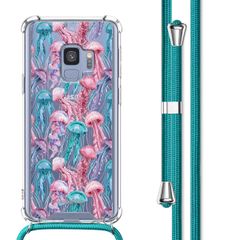imoshion Design Hülle mit Band Samsung Galaxy S9 - Jellyfish Watercolor