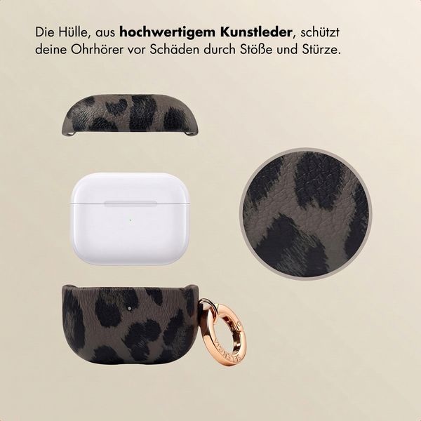 Selencia Sabi Hülle Panthermuster  Apple Airpods 3 - Midnight Black