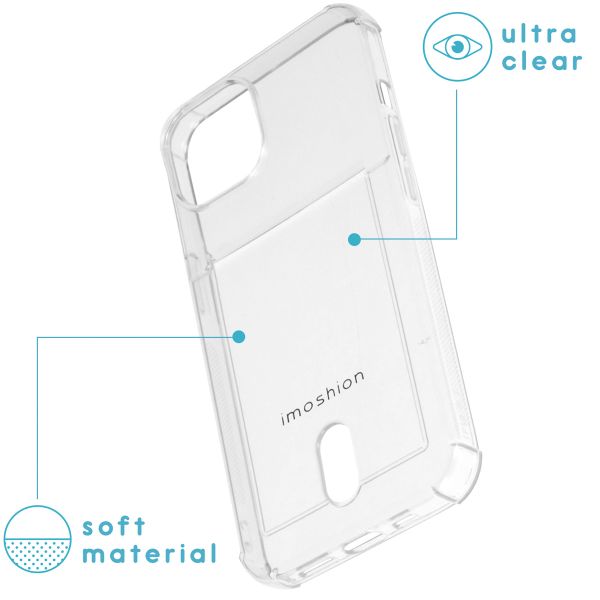 imoshion Soft Case Back Cover mit Kartenfach für das iPhone 13 - Transparent