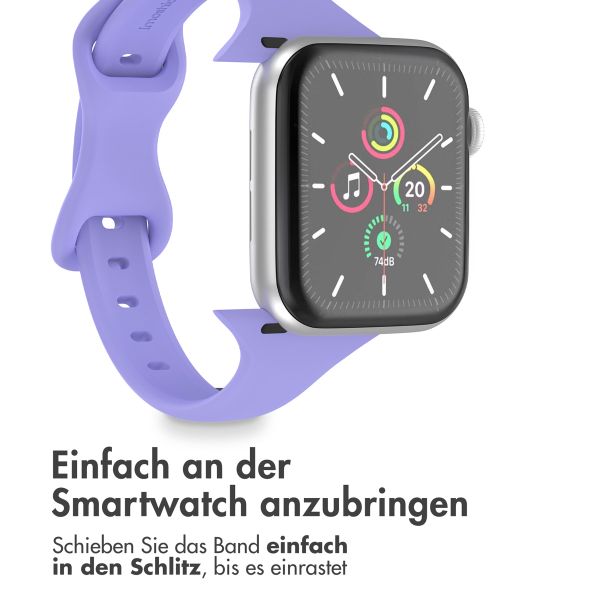 imoshion Slim Silikonarmband für die Apple Watch Series 1-10 / SE / Ultra (2) (44/45/46/49 mm) - Lila