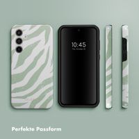 Selencia Vivid Back Cover Samsung Galaxy A55 - Colorful Zebra Sage Green