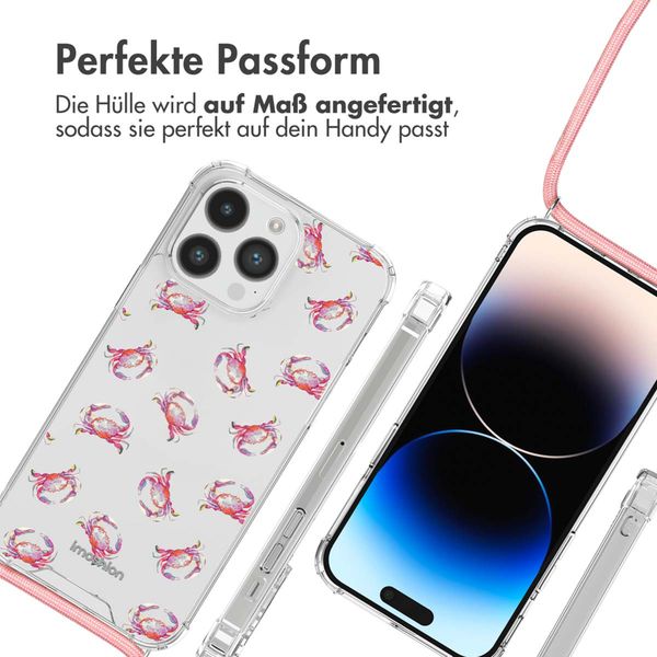 imoshion Design Hülle mit Band Apple iPhone 14 Pro Max - Crab Watercolor