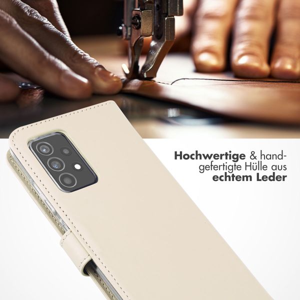 Selencia Echtleder Klapphülle Samsung Galaxy A52(s) (5G/4G) - Greige