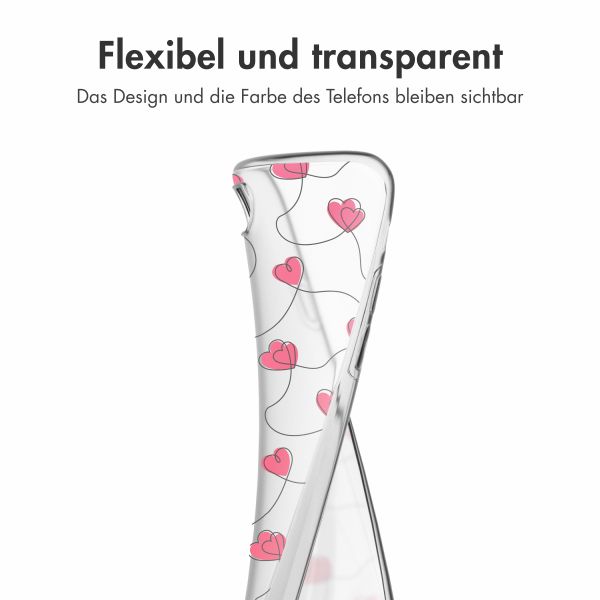 imoshion  Design Hülle für das iPhone SE (2022 / 2020) / 8 / 7 - Dusty Rose Connected Hearts