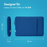 imoshion Laptop Hülle 13 Zoll - Laptop Sleeve mit Fach - Cobalt Blue