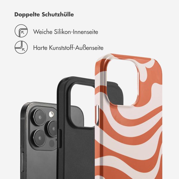 Selencia Vivid Tough Back Cover für das Apple iPhone 14 Pro Max - Dream Swirl Orange