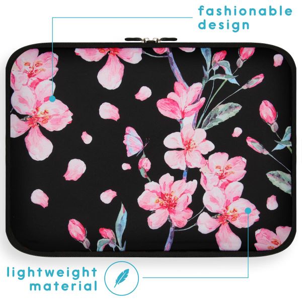 imoshion Universele Design Sleeve 13 Zoll - Blossom Watercolor Black