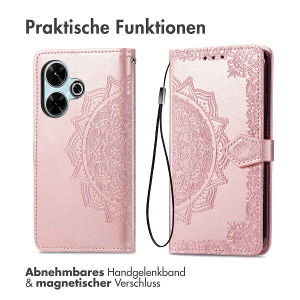 imoshion Mandala Klapphülle für das Xiaomi Redmi 13 (4G) - Rose Gold