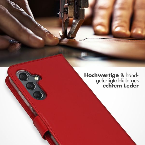 Selencia Echtleder Klapphülle Samsung Galaxy A25 (5G) - Rot