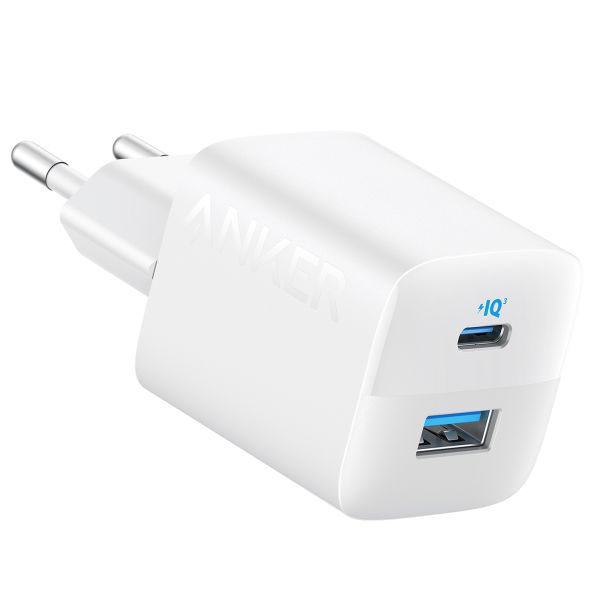 Anker Wandladegerät 323 | 33 Watt Schnellladegerät - USB-A + USB-C - Weiß