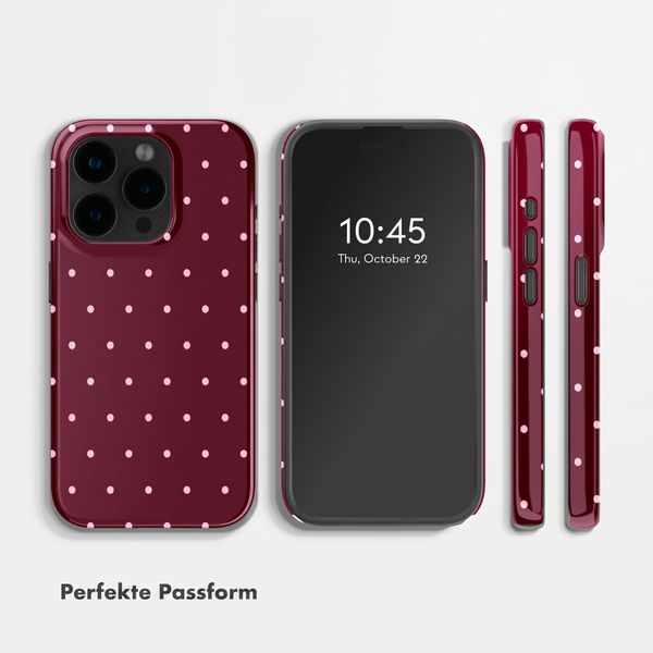 Selencia Vivid Rückabdeckung mit MagSafe Apple iPhone 15 Pro - Happy Dots Burgundy
