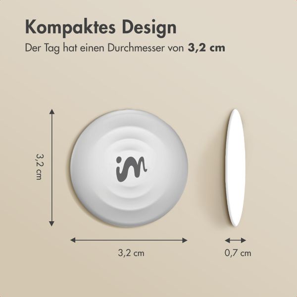 imoshion Mini Tag - Bluetooth-Tracker für iOS - 2 pack - Weiß