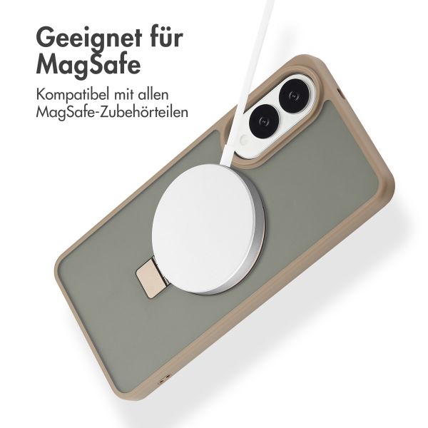 Accezz Ring Stand Backcover mit MagSafe Samsung Galaxy S25 Edge - Braun