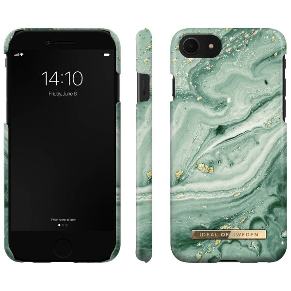 iDeal of Sweden Fashion Back Case für das iPhone SE (2022 / 2020) / 8 / 7 / 6(s) - Mint Swirl Marble