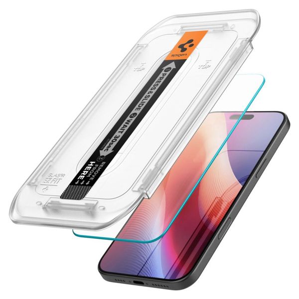 Spigen EZ Fit Glas.tR mit Installation Tray - 1er Pack Apple iPhone 16 Pro